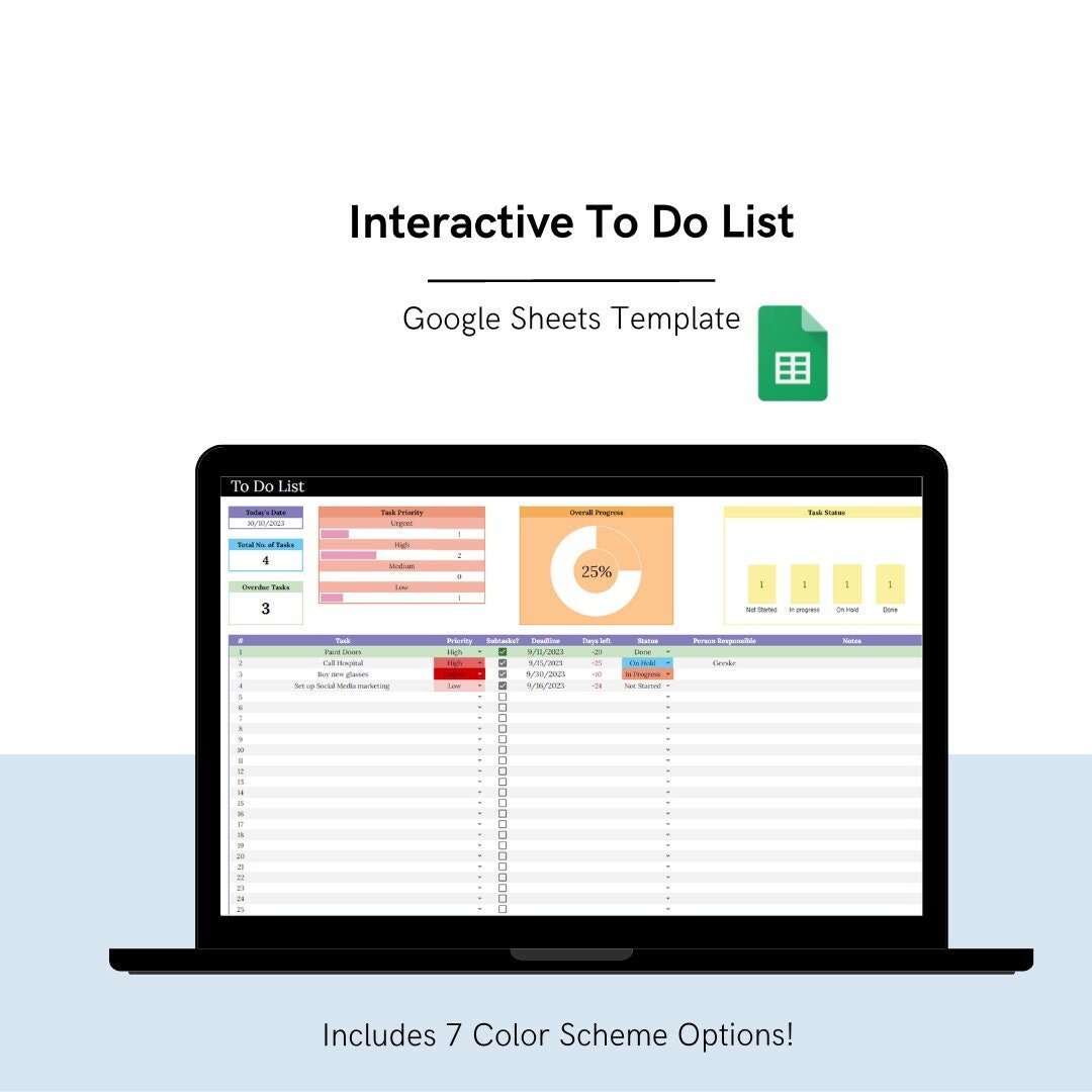 Interactive to Do List | to Do List | Task List | to Do Tracker ...