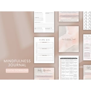 Mindfulness Journal | Mindfulness Bundle | Mindfulness Workbook | Digital Download