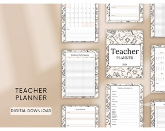 Teacher Planner | Teacher Bundle | Teacher Planner Bundle | Teacher Organizer | Digital Planner |Digital Download
