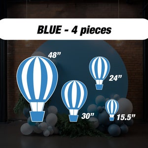 Décorations de découpes de montgolfières, décorations d'accessoires de fête en coroplaste, découpes de toile de fond, signes, pièce maîtresse de table, jardin