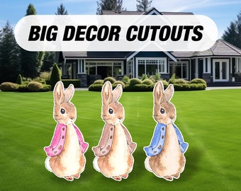 Peter Rabbit Cutout Decoration, Peter Rabbit baby shower decor, cutouts, lawn signs, yard sign, backdrop centerpieces, high res