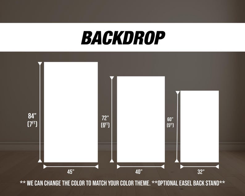 Blank Panel RECTANGLE Backdrop Pastel Backdrops With Stands, NOT Fabric ...
