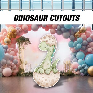 Hatching Dinosaur Baby Dino Cutout, Baby dinosaur party decoration, cutouts, lawn signs, yard signs, backdrop centerpieces, party props