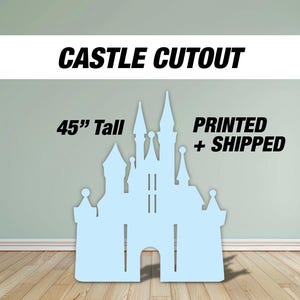 Pastel Castle Cutout Princess Castle, pink blue castle, lawn signs, yard sign, backdrop centerpieces, high res