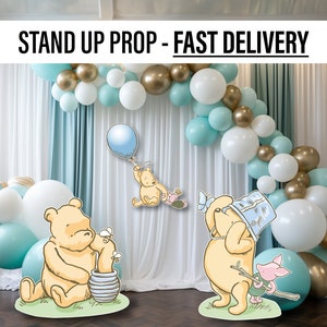 Classic Bear babyshower, decor, cutouts, lawn signs, yard sign, backdrop centerpieces, high res