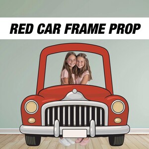 Red Car Cutout Decor, Photo Prop, red car selfie frame Birthday party decor, cutouts, lawn signs, yard sign