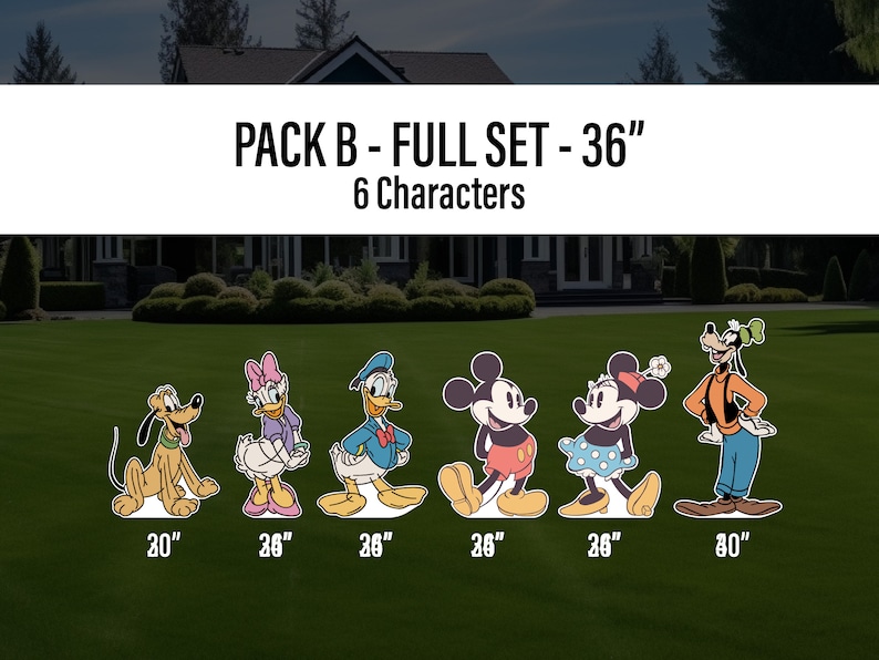 Sketch Mouse Cutout Babyshower, Sketch Stand up Prop Standee, Lawn