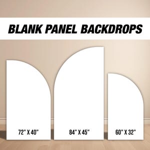 Blank Panel Backdrop Half Arch Pastel Backdrops with stands Half Arch boards, NOT fabric. 4mm coroplast backdrop