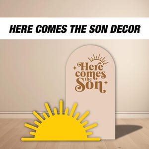 Découpe soleil, grande décoration soleil, voici le signe solaire fils, décoration de baby shower, découpes, panneaux de pelouse, panneau de jardin, centres de table de toile de fond, haute résolution