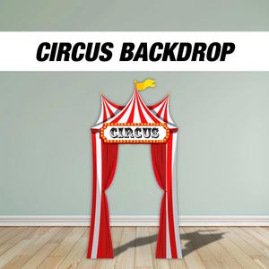 Circus tent backdrop circus Birthday watercolor cutouts decorations baby shower, circus tent, ticket booth backdrop Rigid Boards NOT FABRIC