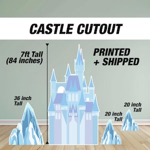 Décoration de château de Reine des neiges, décoration d'accessoires de fête, centres de table, iceberg, reine des glaces, princesse, toile de fond de décoration d'intérieur