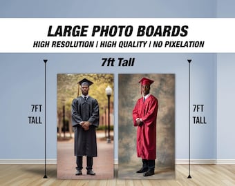 Graduation Photo Board, Class of 2026 Grad Backdrop, 7ft Tall Celebration Board