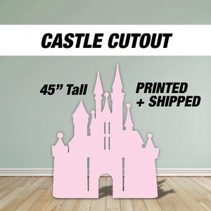 Château de princesse découpé en pastel, château bleu rose, enseignes de pelouse, enseigne de jardin, centres de table de toile de fond, haute résolution