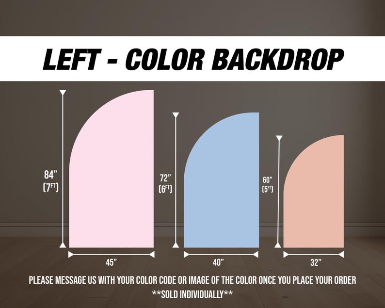 Blank Panel Backdrop Half Arch Pastel Backdrops With Stands Half Arch ...