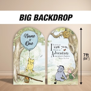 Classic Winnie the pooh Backdrop babyshower, display Classic bear, winnie the poohdecor, cutouts, lawn signs, yard sign, centerpieces