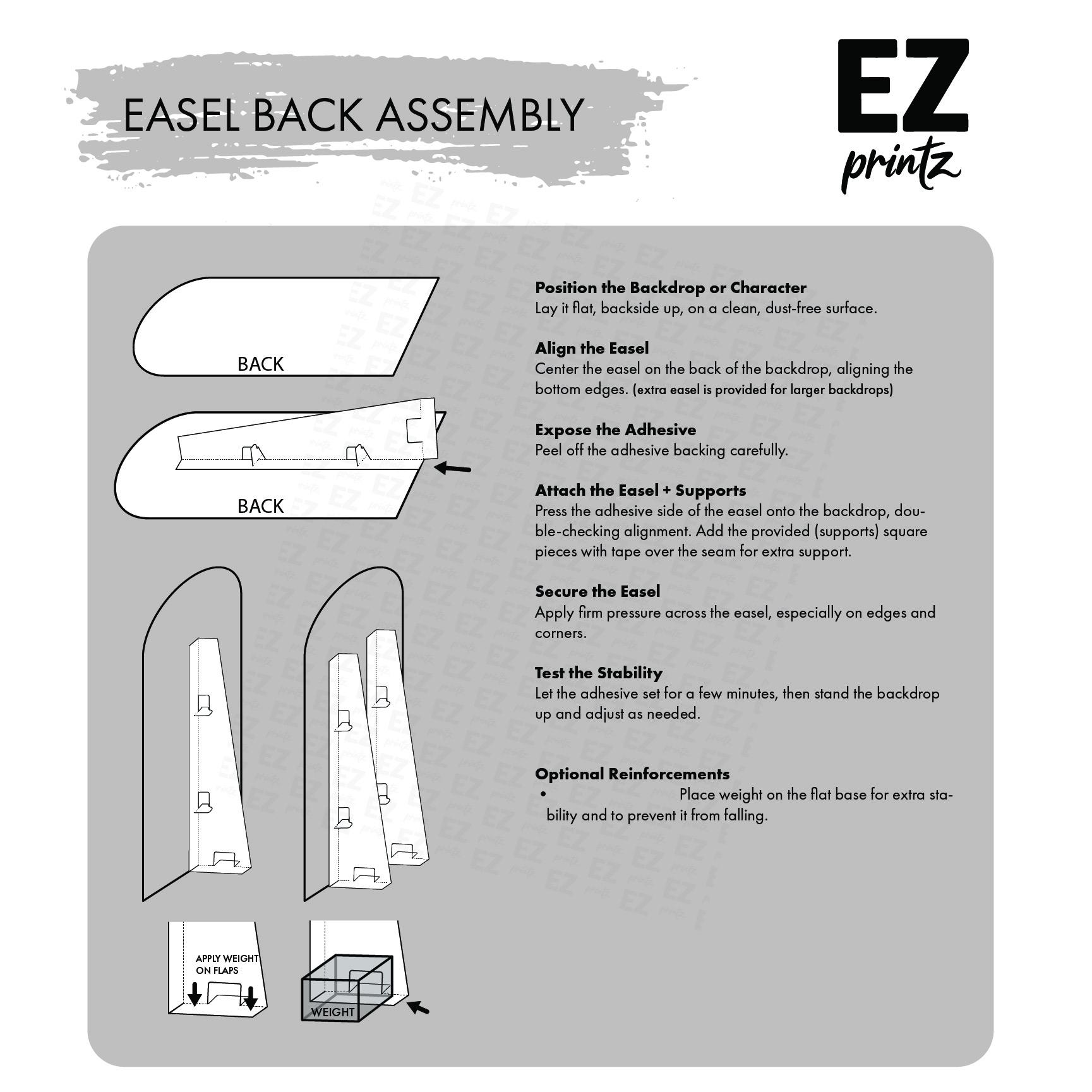 Backdrop Strut Stand | Cardboard Cutout Stand Large Board Backdrop ...