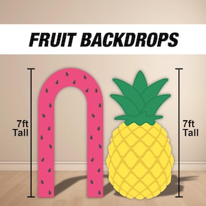 Sfondo di anguria con supporti. Sfondo di ananas, Frutti Tutti, Arco di frutta, decorazione per eventi Decorazioni per feste Pannello rigido, NON IN TESSUTO