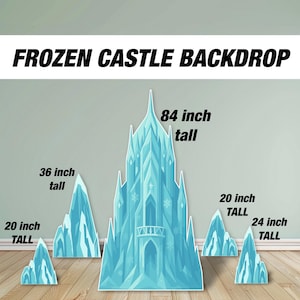 Frozen Castle cutout Decoration Party props centerpieces, iceberg, ice queen, princess, indoor decor backdrop