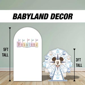 babyland backdrop babyshower ferris wheel sign decor Sketch Stand Up Prop standee, lawn signs, yard sign, backdrop, high res