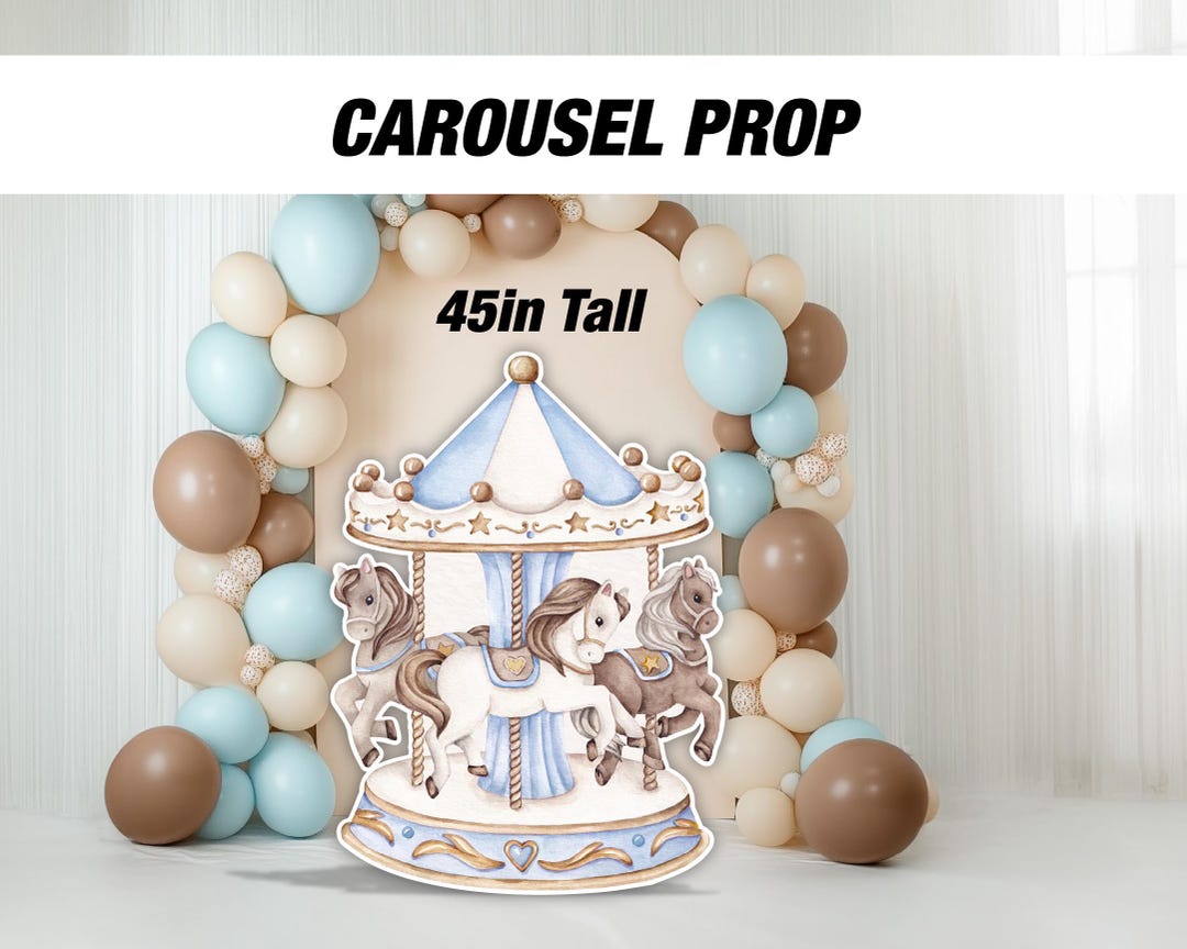 Horse Merry-go-round Carousel Cutout Prop Decorations, Birthday ...