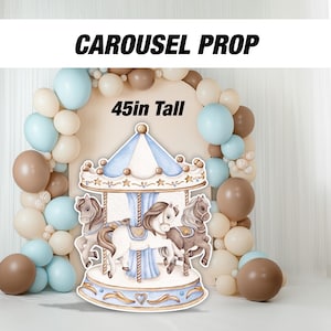 Horse Merry-go-round Carousel Cutout Prop Decorations, Birthday, Babyshower, Event decor, yard sign lawn sign. Birthday Party Prop Standee