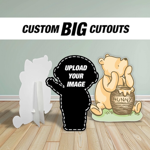 BIG Character Cutout with Easel back Custom cutouts with Strut Stand Coroplast standee standup
