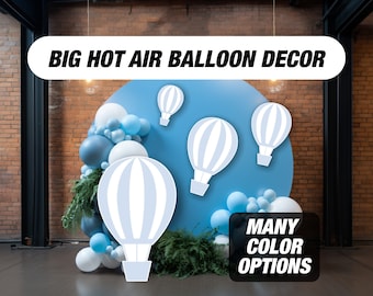 Hot Air Balloon cutouts decorations, coroplast cutout party props decorations backdrop cutouts signs table centerpiece Yard