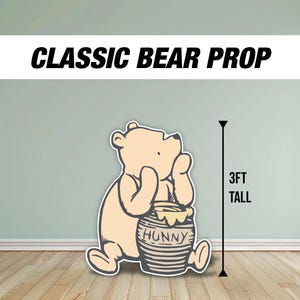 Pastel Classic bear winnie the pooh babyshower baby bear teddy bear decor, cutouts, lawn signs, yard sign, backdrop centerpieces, high res