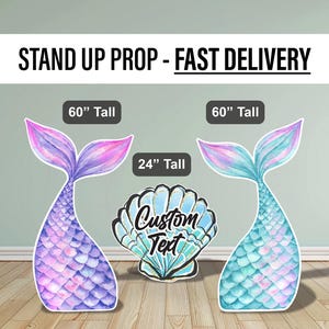 Recortes de cola de sirena, conchas marinas para cumpleaños, centros de mesa bajo el mar con temática oceánica, decoración de fiesta con temática de sirena, adornos de mesa para baby shower