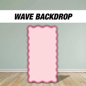 Wave Backdrop groovy backdrop, with stands, Birthday Party Decor, First birthday party, party prop stands, NO FABRIC