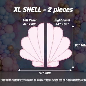 Pink Backdrop clam shell mermaid cutout Sea shell birthday under the sea ocean themed, mermaid themed Party Decor, baby shower, High quality