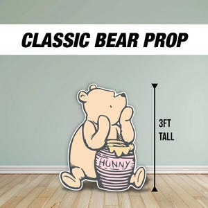 Pastel Classic bear winnie the pooh babyshower baby bear teddy bear decor, cutouts, lawn signs, yard sign, backdrop centerpieces, high res