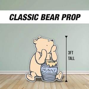 Pastel Classic bear winnie the pooh babyshower baby bear teddy bear decor, cutouts, lawn signs, yard sign, backdrop centerpieces, high res