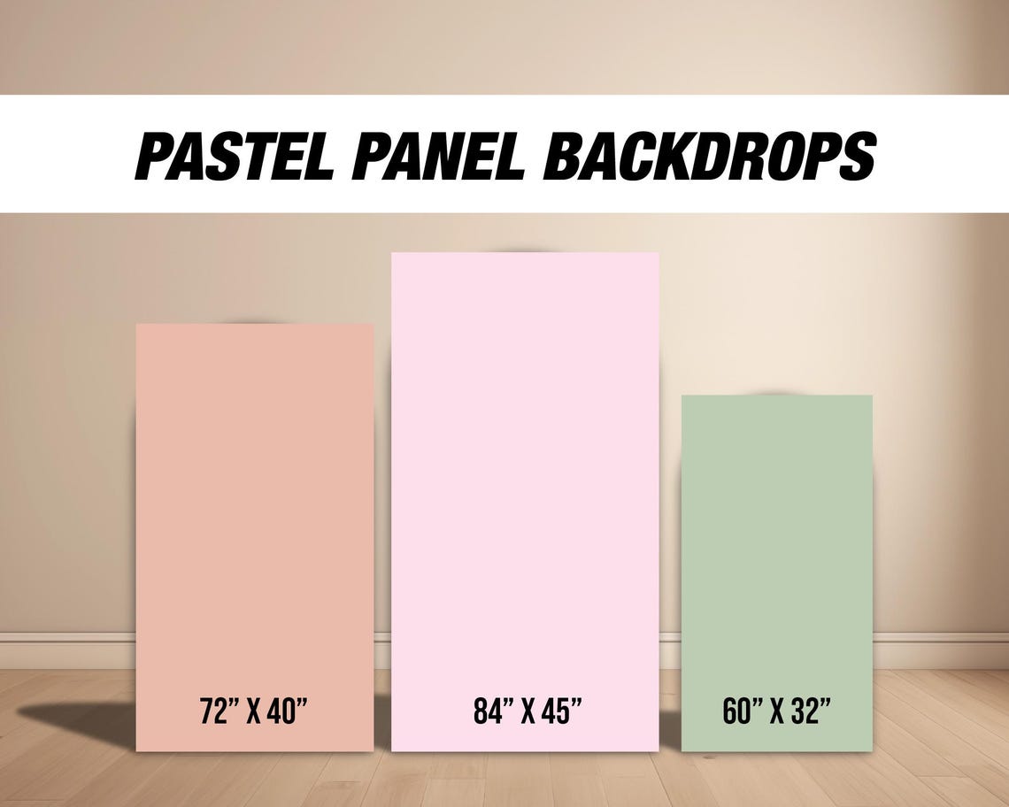 Blank Panel RECTANGLE Backdrop Pastel Backdrops With Stands, NOT Fabric ...