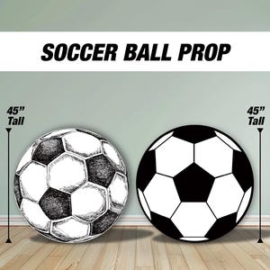 Grande découpe d'accessoires de ballon de football sur le thème du football avec supports, accessoires de football, fête de football, décoration de découpe de ballon, panneau en coroplaste de 4 mm