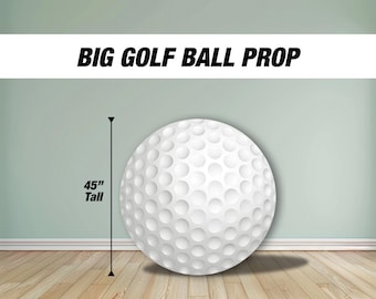 Big Golf Ball Prop Golf themed Panel Backdrop with stands, Golf Props, Golf party, golf ball, mastered backdrop, NOT fabric. 4mm coroplast