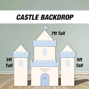 Pastel Castle Cutout Princess Castle, pink blue castle, lawn signs, yard sign, backdrop centerpieces, high res