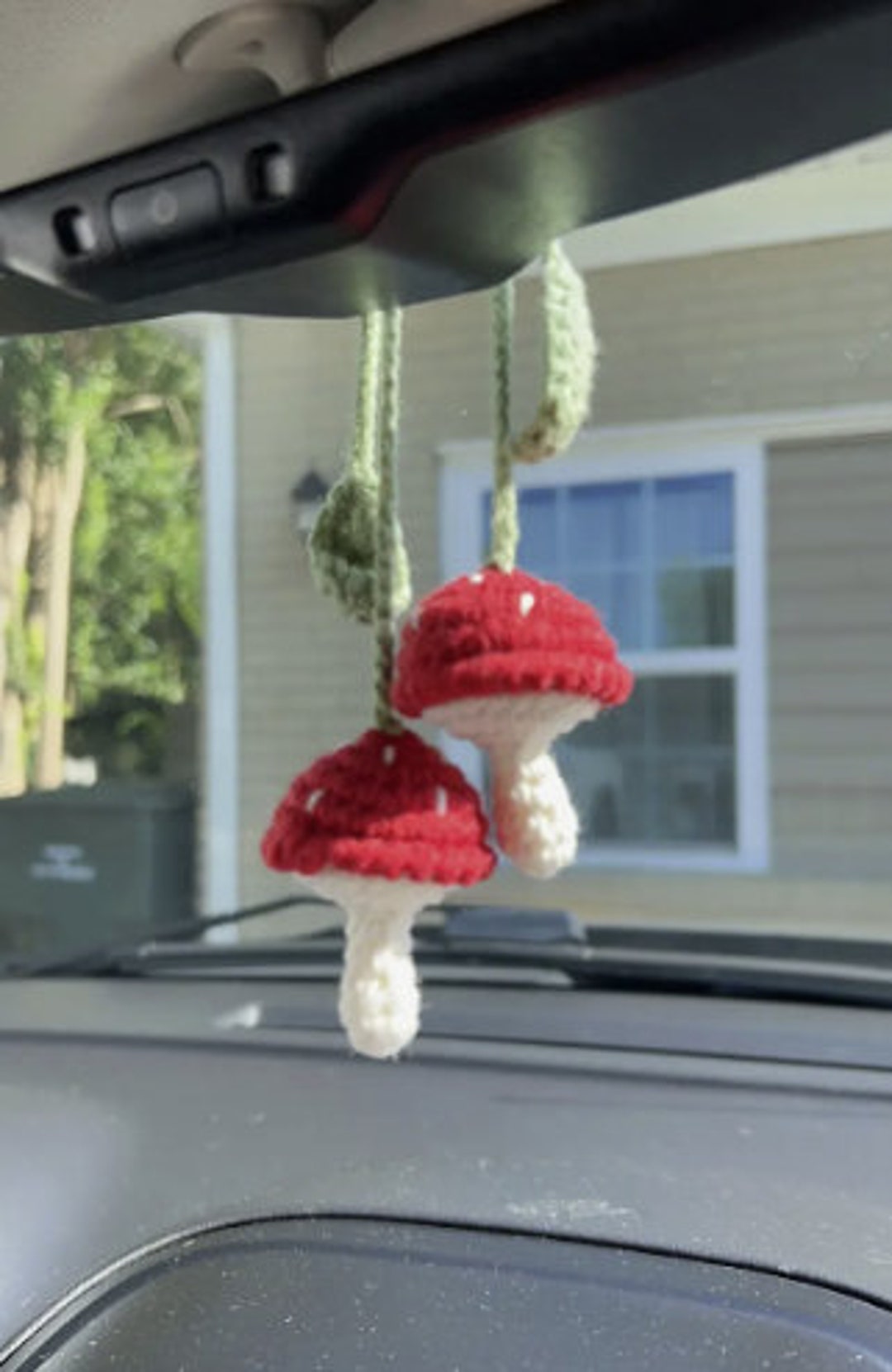 Cute Car Mirror Hanging Accessories Crochet Car Hanger Honey Etsy