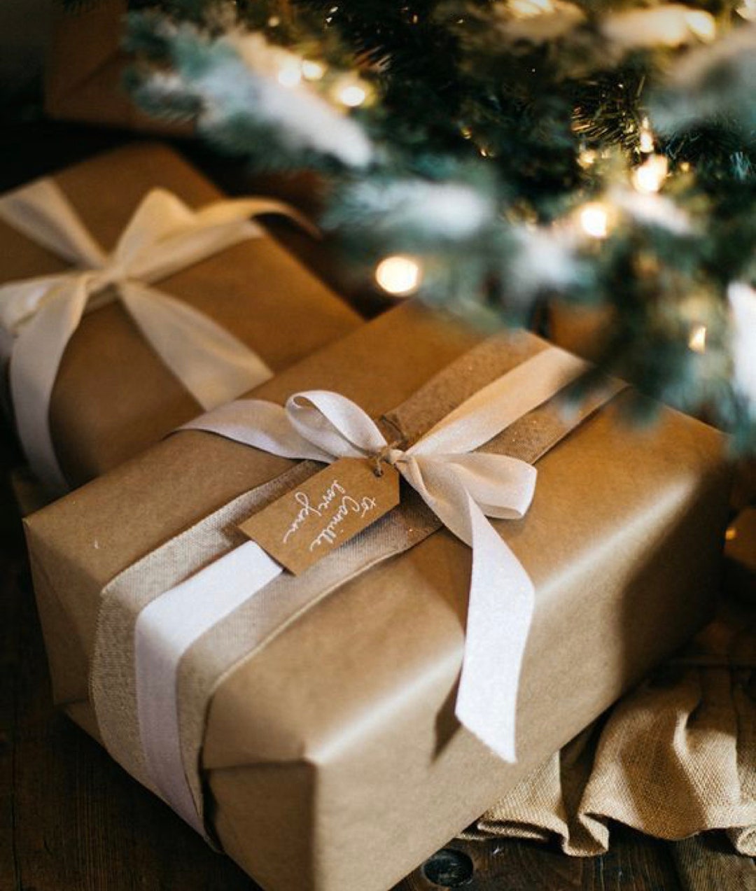 Christmas Wrapping Paper Note Card Cafe Kraft Paper Brown Etsy