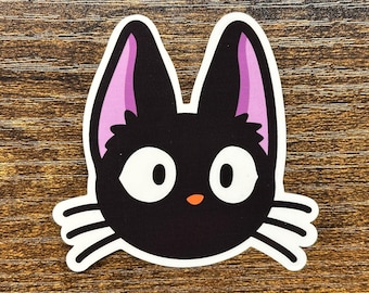 Jiji Black Cat Sticker Studio Ghibli Kiki's Delivery Service Anime Cute Kawaii Journaling School Planner Water Bottles Laptop Dorm Design