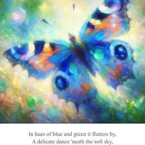 Butterfly Personalized Poem Print Poem Art Poem Print Custom Poem Personalized Printable Wall Art Poem Printable Poem Custom Poem Butterfly