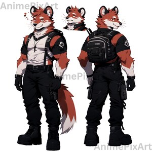 Adoptable Hux: Hux 1x - Daily Adoptions & RARITIES - 2.Januar Adopt Sheet, OC Furry, Instant Download