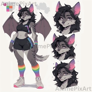 Furry Adoptable: Islah 1x - Daily Adoptions - Furry Adopt, Referenzblatt, OC Furry, Instant Download
