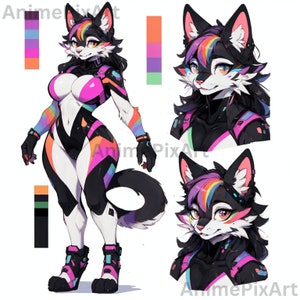 EXCLUSIVE 1x Furry Adopt : Jaelora - Furry Adopt Reference Sheet  Furry Adoption OC Furry Instant Download