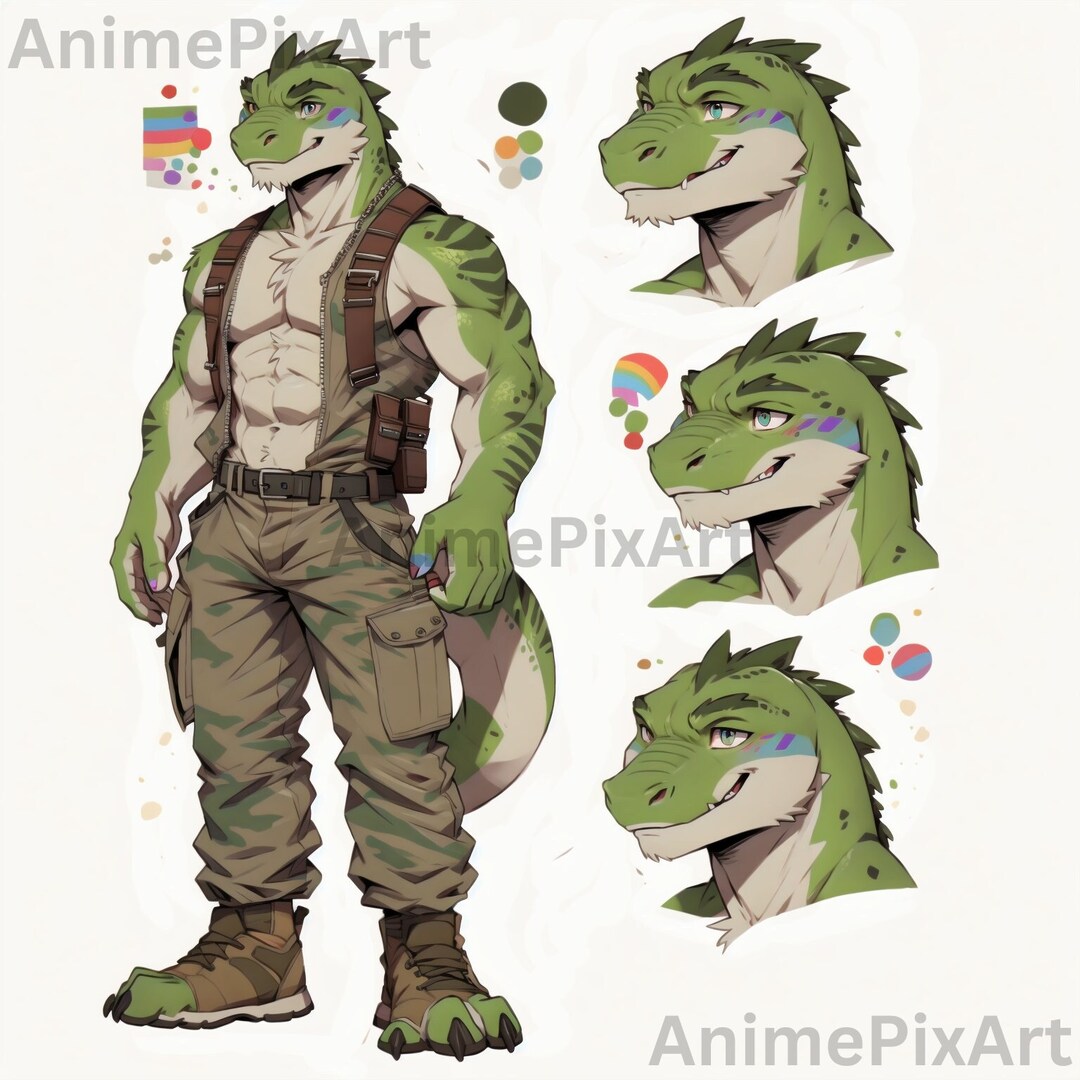 EXCLUSIVE 1x Furry Adopt : Kiyan Furry Adopt Reference Sheet Furry