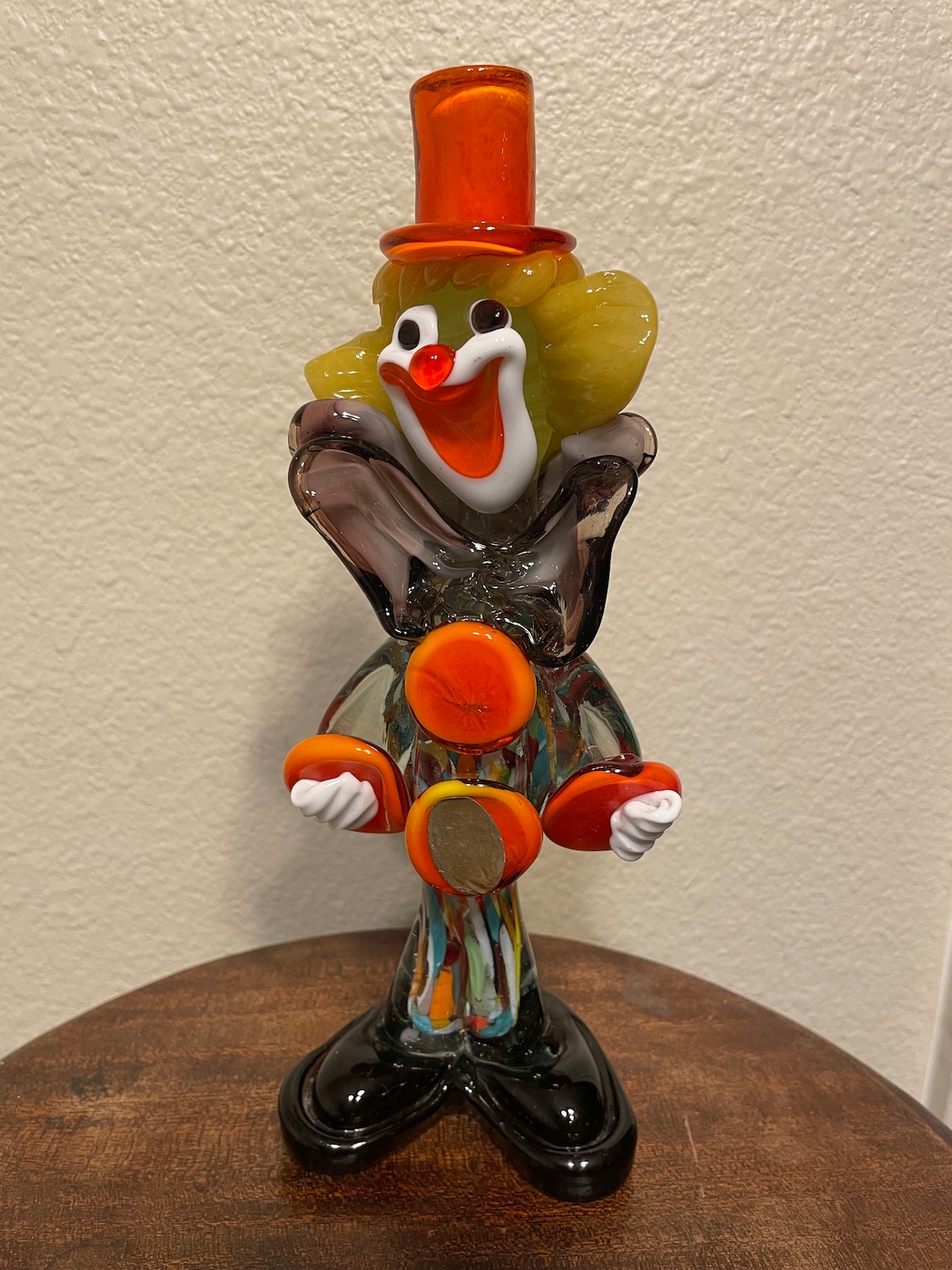 Vintage Murano Hand Blown Glass Clown Figurine Circa 1970s Etsy