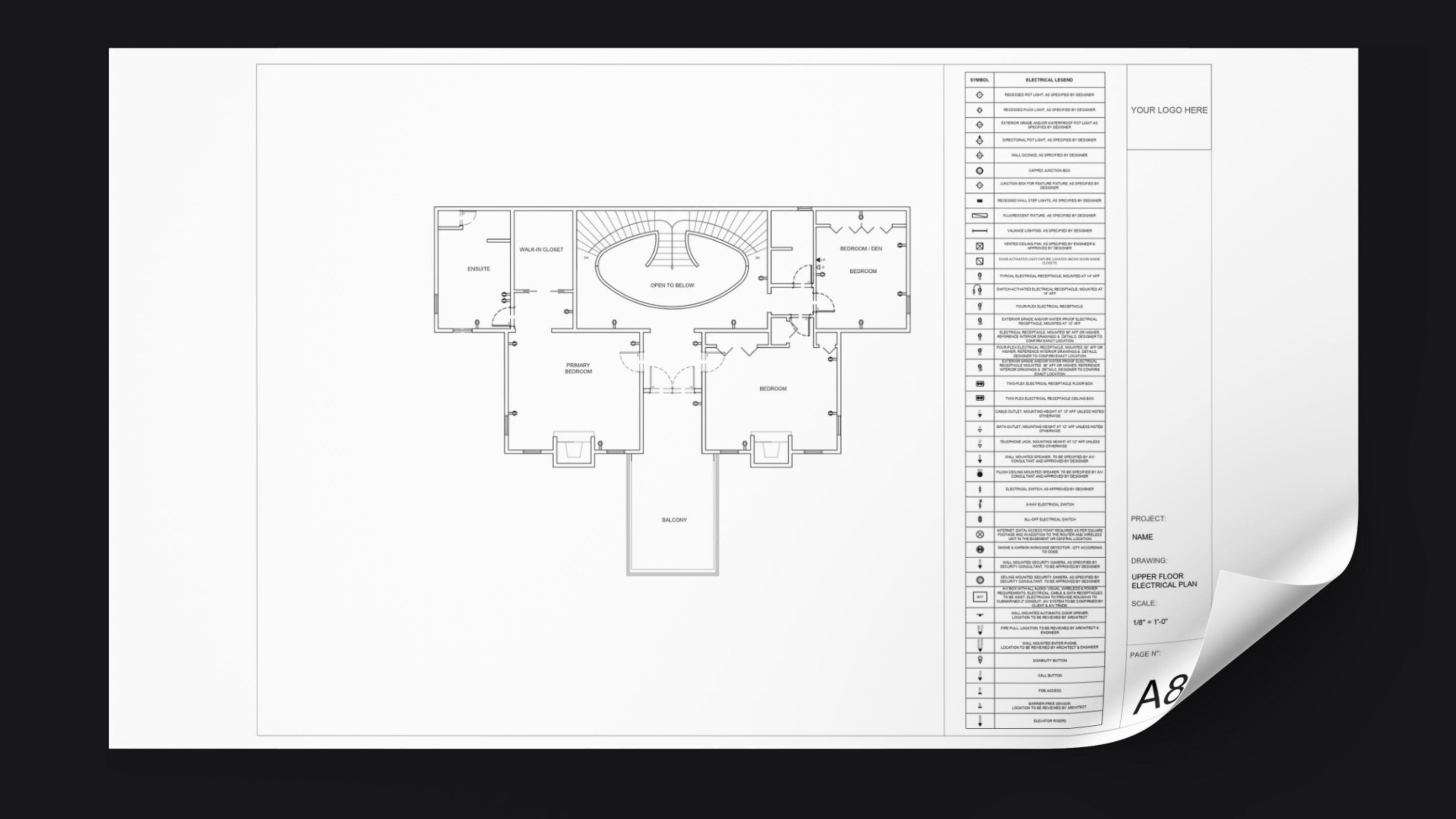 Autocad Template for Interior Design Projects CAD Drawings, Blocks, and ...