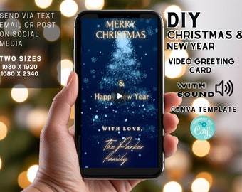 Digitaler Download Grußkarte Animierte Weihnachtskarte Urlaubsvideoeinladung Digitale Weihnachtsgrußkarte Bearbeitbare Invite Template