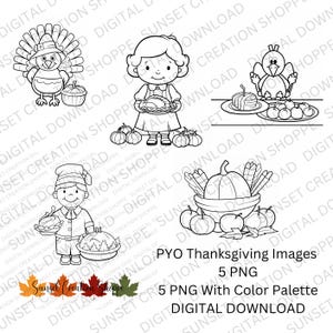 PYO - Malen Sie Ihre eigenen Keksdrucke für Thanksgiving, malen Sie Ihre eigene Türkei, PYO-Kekse, PYO-Bilder, Malen Sie Ihre eigenen Bilder und Paletten, 10