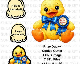 Duck Cookie Cutter, Duck PNG, Prize Duck, Carnival cookie, Carnival clipart, Duck png, stl cutters